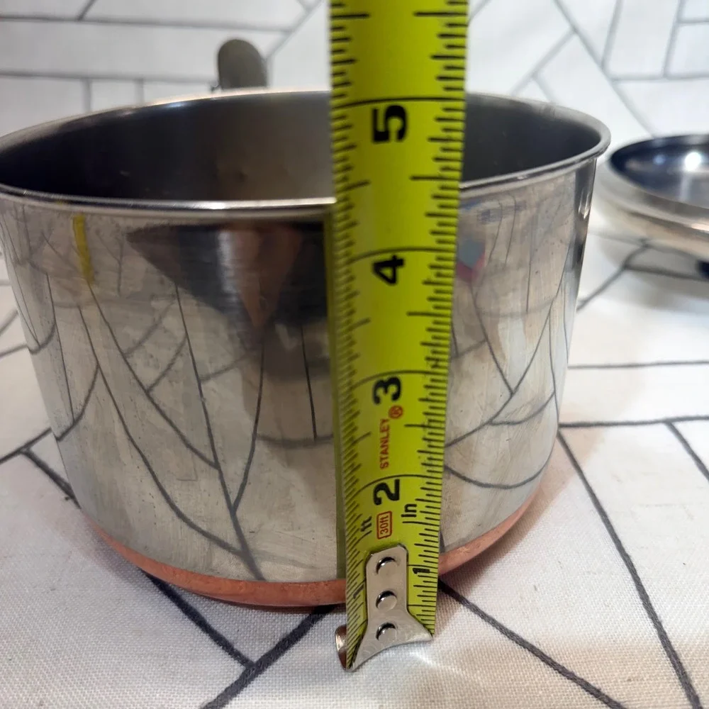 Revere Ware Saucepan 2 Qt Silver Copper Bottom Vintage Lid Bakelite Handle